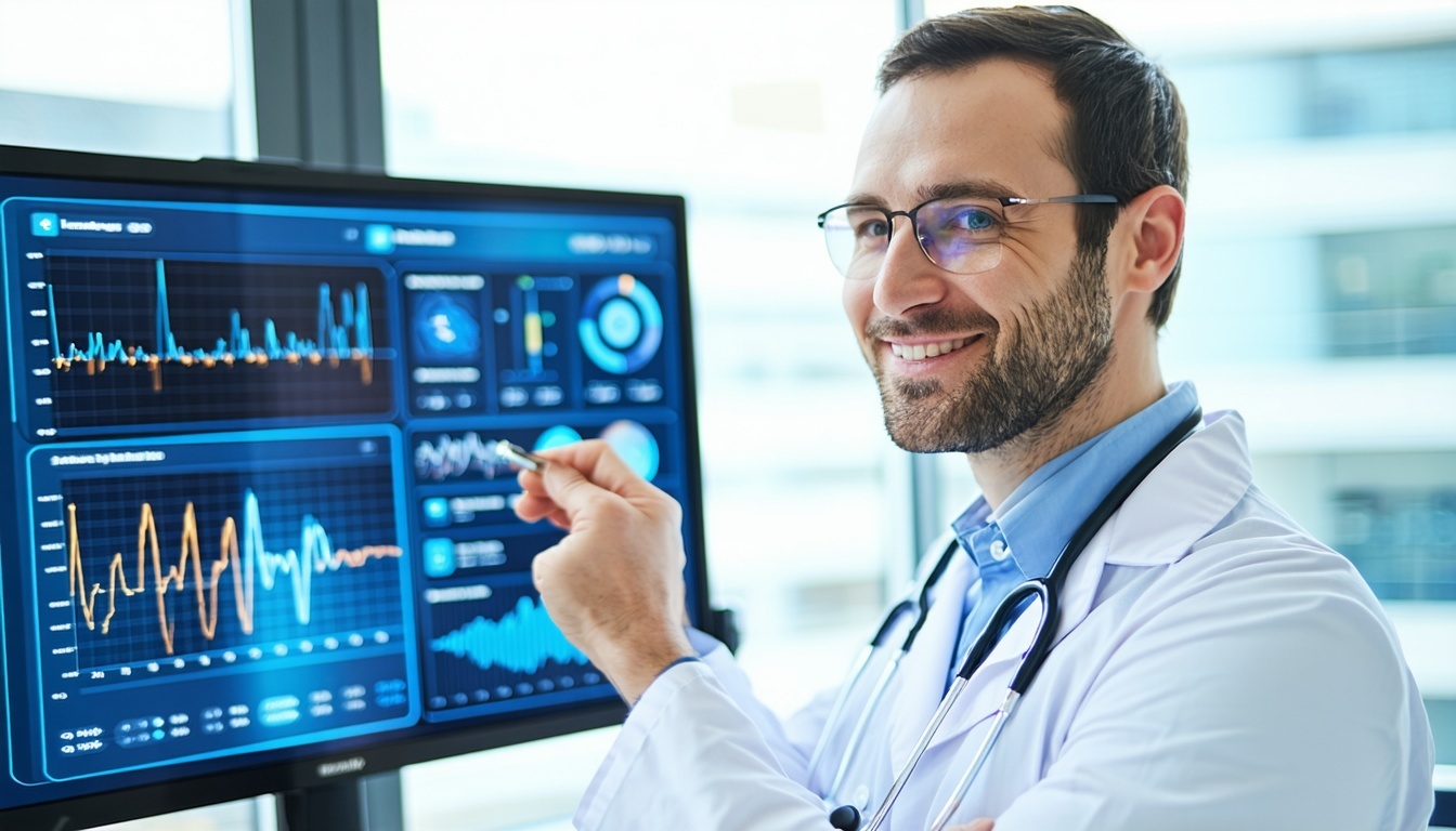 Healthcare professional using DataSenseLabs application